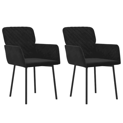 vidaXL Chaises de salle à manger, lot de 2, fauteuils d'appoint rembourrés en velours pour salon - 20,3 x 24 x 30,9