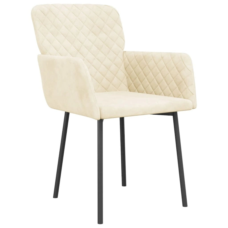 vidaXL Chaises de salle à manger, lot de 2, fauteuils d'appoint rembourrés en velours pour salon - 20,3 x 24 x 30,9