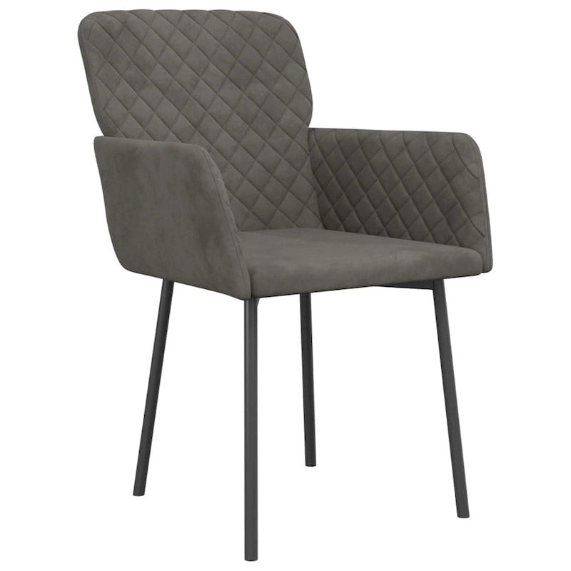 vidaXL Chaises de salle à manger, lot de 2, fauteuils d'appoint rembourrés en velours pour salon - 20,3 x 24 x 30,9