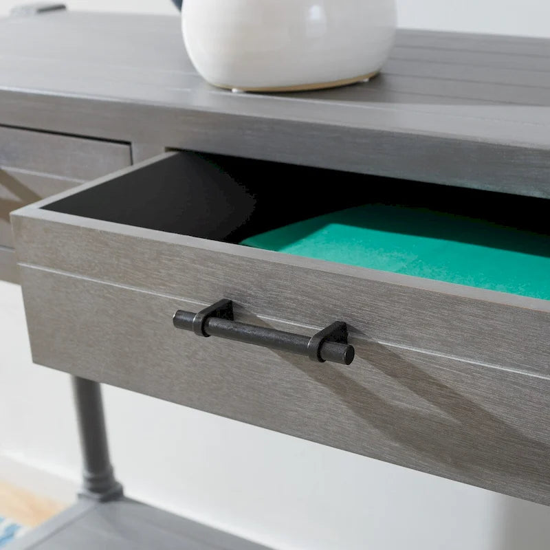 Console SAFAVIEH Phillis à 2 tiroirs - 35,5 cm L x 13 cm l x 29,5 cm H - 36 cm L x 13 cm P x 30 cm H