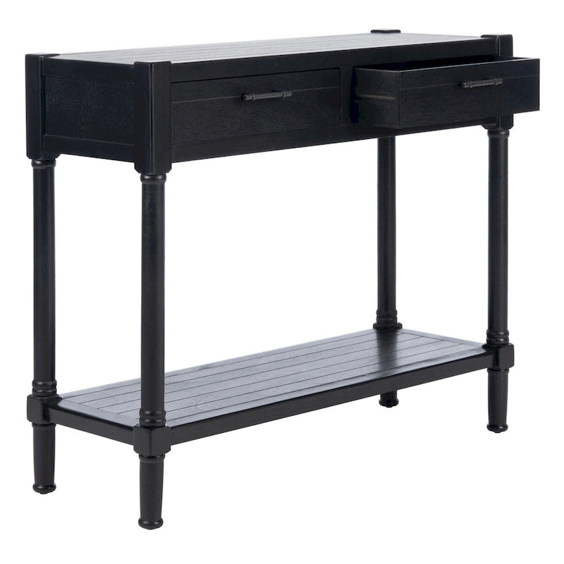 Console SAFAVIEH Phillis à 2 tiroirs - 35,5 cm L x 13 cm l x 29,5 cm H - 36 cm L x 13 cm P x 30 cm H