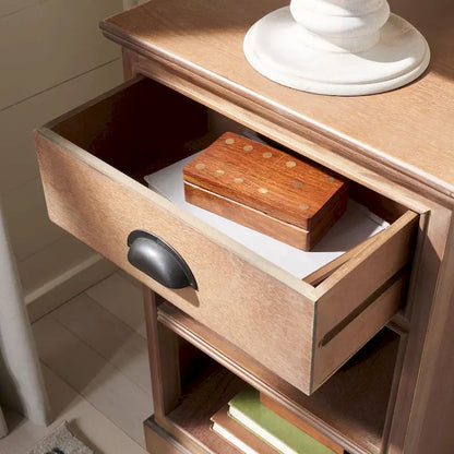 Table d'appoint de rangement SAFAVIEH Clemie grise - 45 x 35 x 76 cm (17,7 x 13,8 x 29,9 pouces) - 46 x 36 x 76 cm (18 x 14 x 30 pouces)