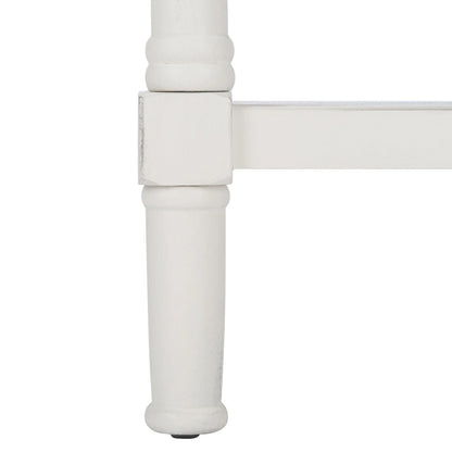 Console SAFAVIEH Philomene blanche vieillie à 3 tiroirs - 23,5 po L x 13 po P x 29,5 po H - 24 po L x 13 po P x 30 po H