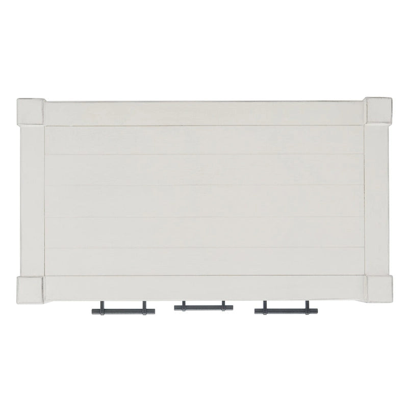 Console SAFAVIEH Philomene blanche vieillie à 3 tiroirs - 23,5 po L x 13 po P x 29,5 po H - 24 po L x 13 po P x 30 po H