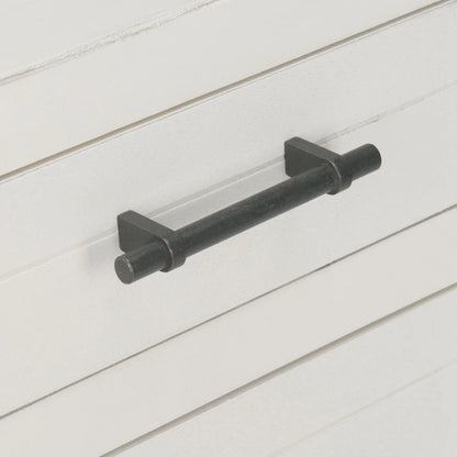 Console SAFAVIEH Philomene blanche vieillie à 3 tiroirs - 23,5 po L x 13 po P x 29,5 po H - 24 po L x 13 po P x 30 po H