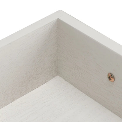 Console SAFAVIEH Philomene blanche vieillie à 3 tiroirs - 23,5 po L x 13 po P x 29,5 po H - 24 po L x 13 po P x 30 po H