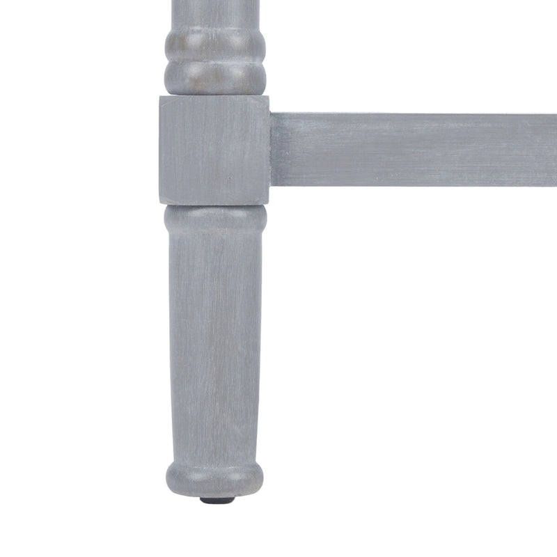 Console SAFAVIEH Philomene blanche vieillie à 3 tiroirs - 23,5 po L x 13 po P x 29,5 po H - 24 po L x 13 po P x 30 po H