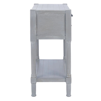 Console SAFAVIEH Philomene blanche vieillie à 3 tiroirs - 23,5 po L x 13 po P x 29,5 po H - 24 po L x 13 po P x 30 po H