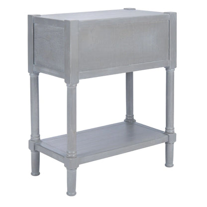 Console SAFAVIEH Philomene blanche vieillie à 3 tiroirs - 23,5 po L x 13 po P x 29,5 po H - 24 po L x 13 po P x 30 po H