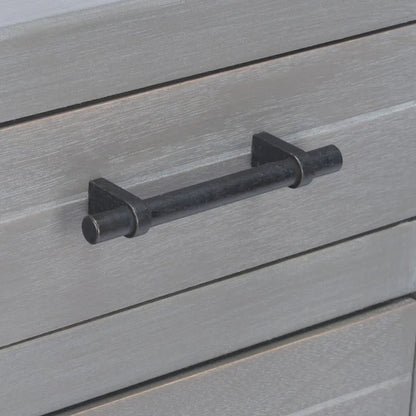 Console SAFAVIEH Philomene blanche vieillie à 3 tiroirs - 23,5 po L x 13 po P x 29,5 po H - 24 po L x 13 po P x 30 po H