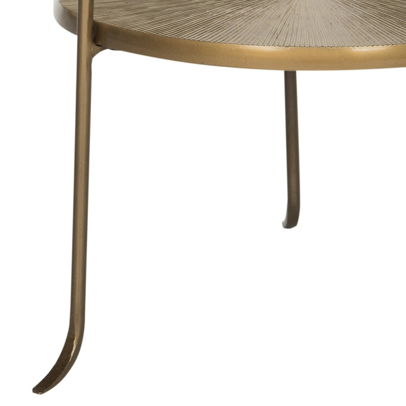 Table d'appoint en laiton SAFAVIEH Jerrie - 35,5 x 35,5 x 80 cm - 35,5 cm L x 35,5 x 81 cm H
