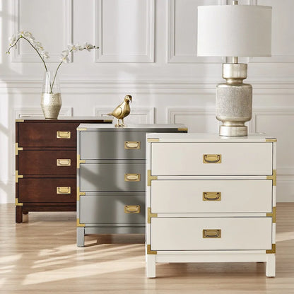 Kedric 3-drawer Goldtone Accent Nightstand by iNSPIRE Q Bold