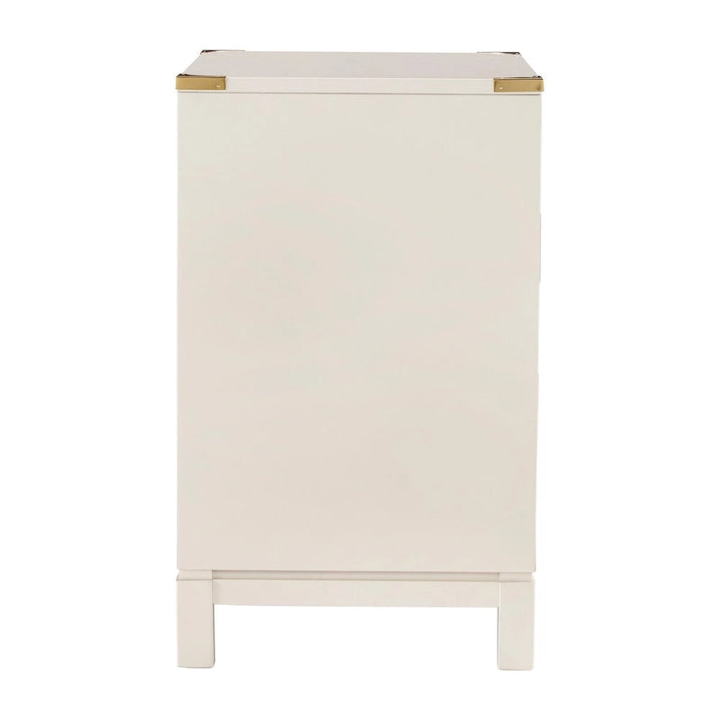 Table de chevet Kedric à 3 tiroirs, finition dorée, par iNSPIRE Q Bold