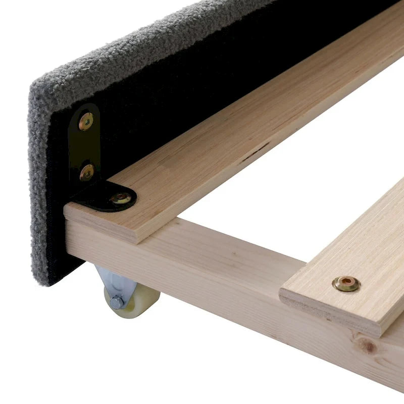 Lit de jour en polaire UTeddy pour lit simple avec accoudoirs de rangement et lit gigogne