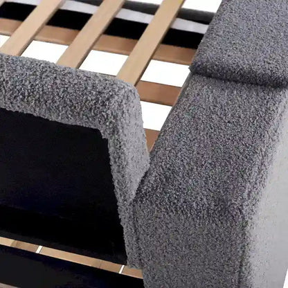 Lit de jour en polaire UTeddy pour lit simple avec accoudoirs de rangement et lit gigogne