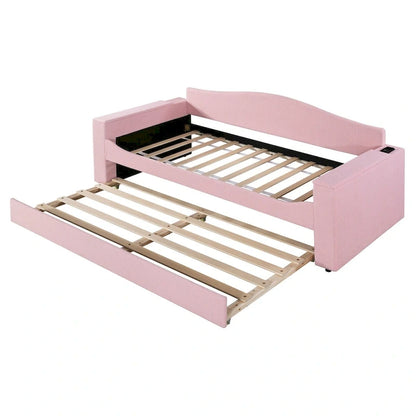 Lit de jour en polaire UTeddy pour lit simple avec accoudoirs de rangement et lit gigogne