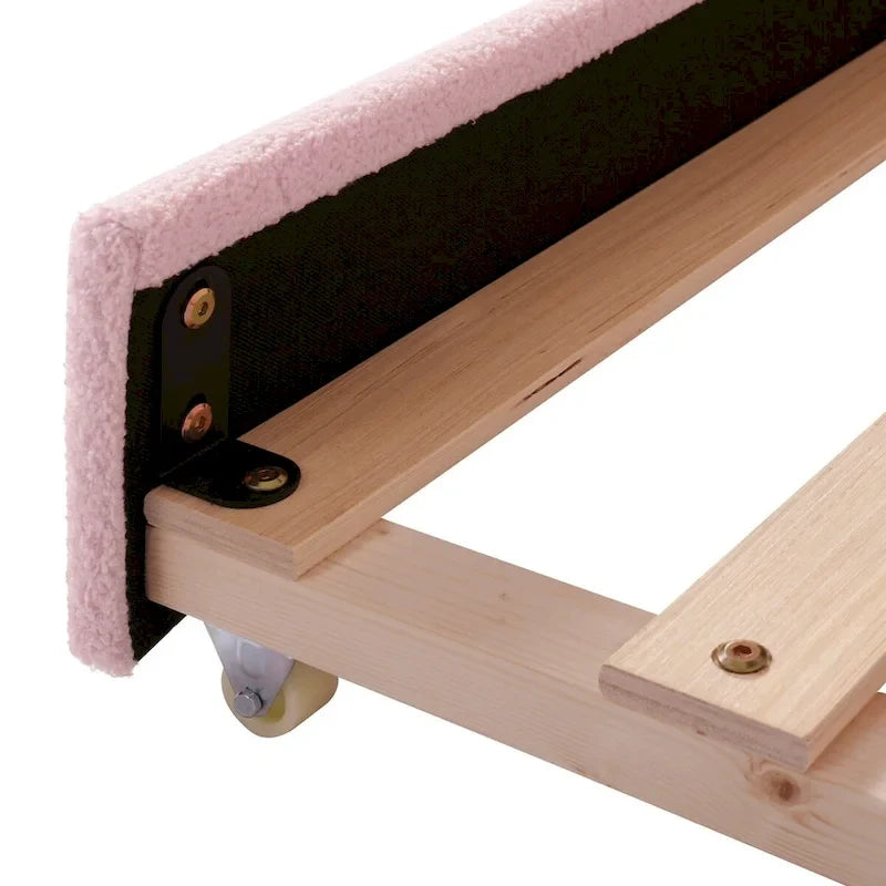 Lit de jour en polaire UTeddy pour lit simple avec accoudoirs de rangement et lit gigogne