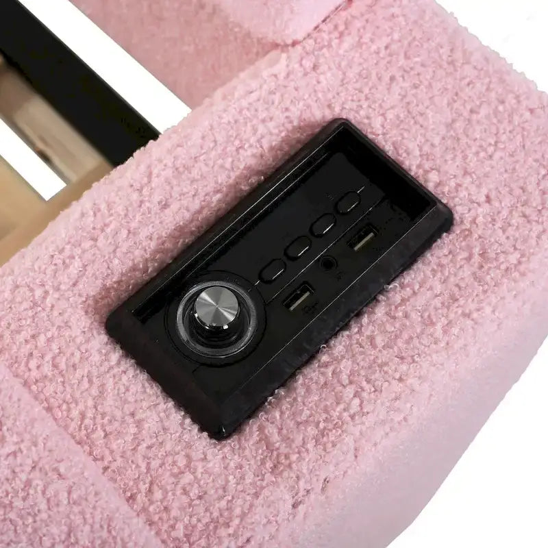 Lit de jour en polaire UTeddy pour lit simple avec accoudoirs de rangement et lit gigogne