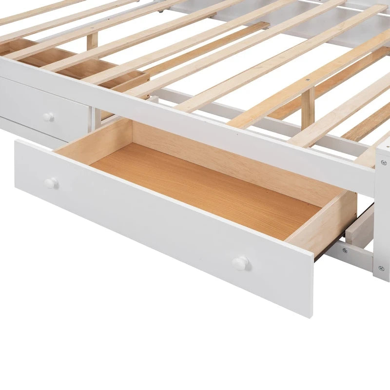 Lit en bois Queen Size avec armoire intégrée