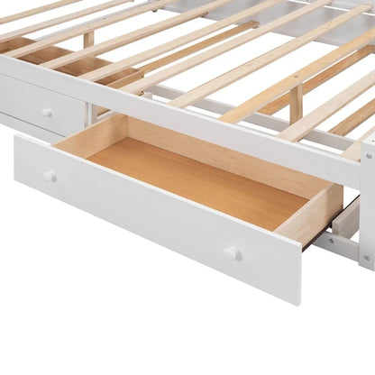 Lit en bois Queen Size avec armoire intégrée