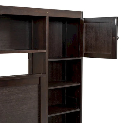 Lit en bois Queen Size avec armoire intégrée