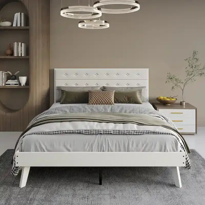 Lit plateforme en bois CraftPorch style milieu du siècle