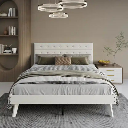 Lit plateforme en bois CraftPorch style milieu du siècle