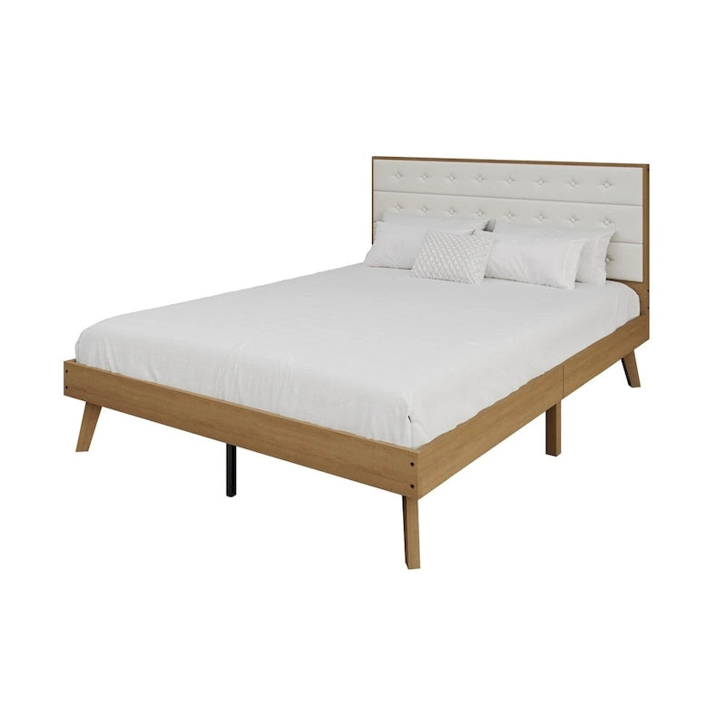 Lit plateforme en bois CraftPorch style milieu du siècle