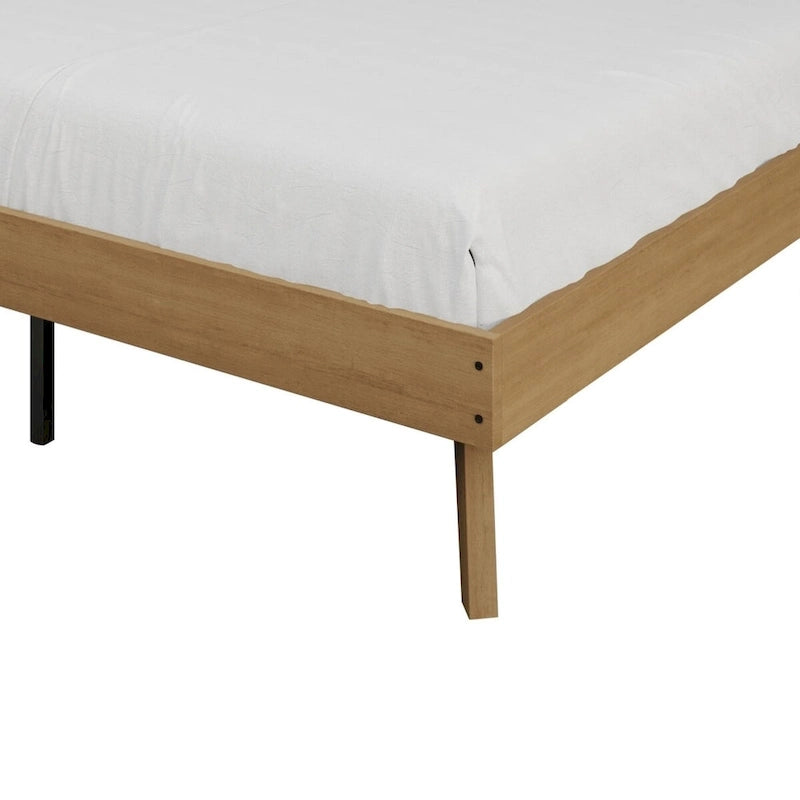 Lit plateforme en bois CraftPorch style milieu du siècle