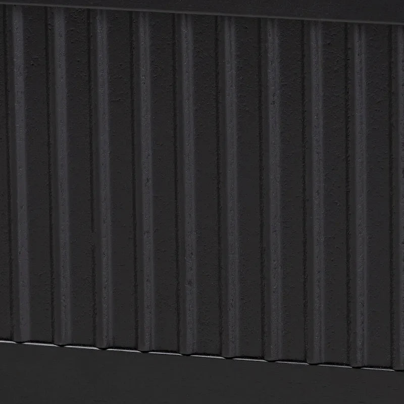 Lit plateforme en bois cannelé Primrose style milieu du siècle