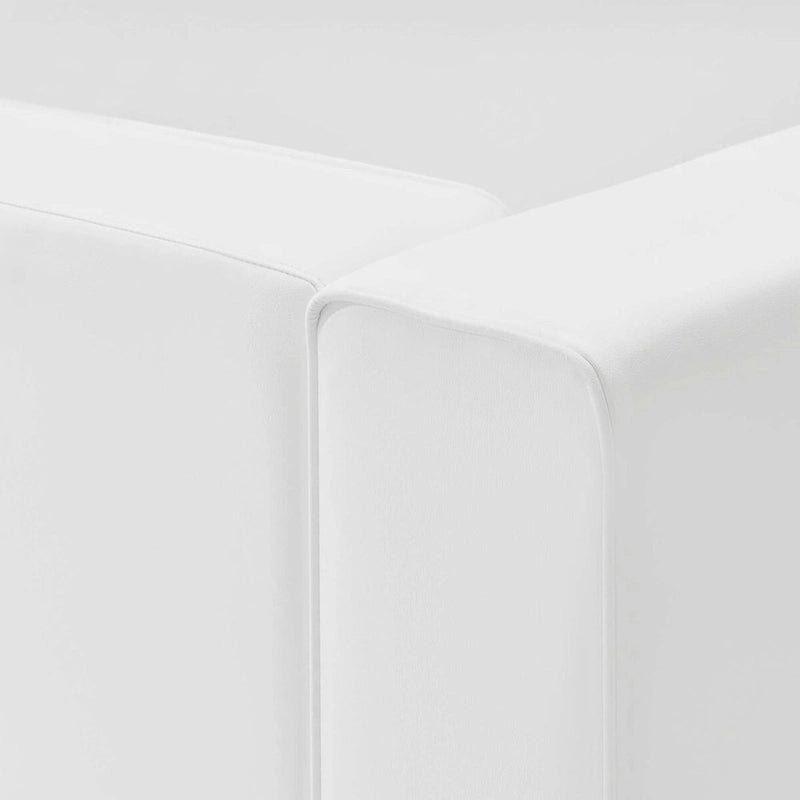 Canapé d'angle 5 pièces Mingle en cuir végétalien