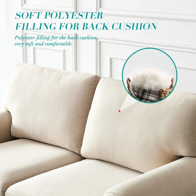 Canapé en lin avec rangement