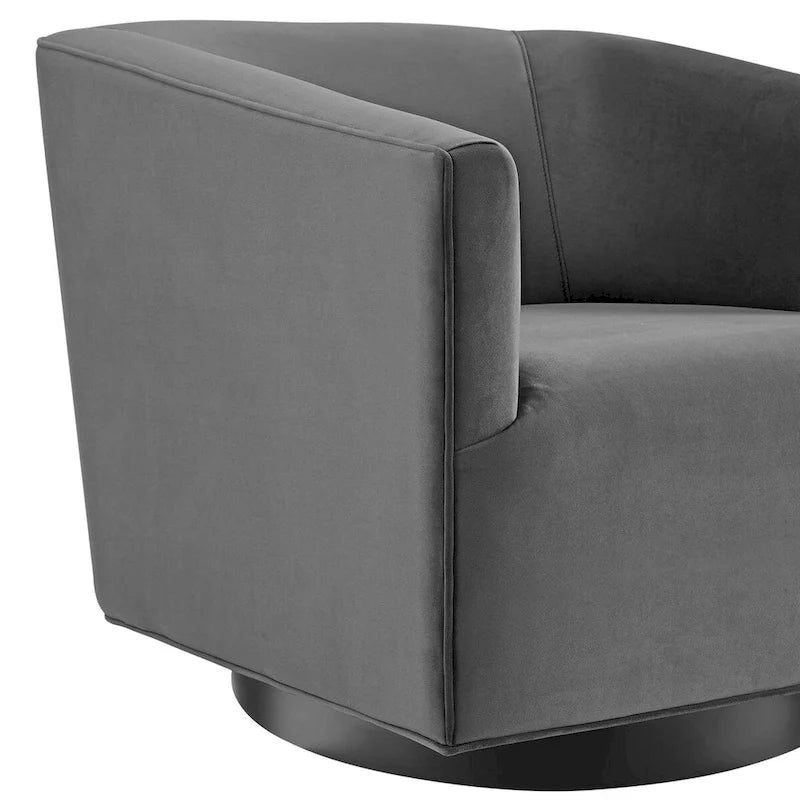 Fauteuil pivotant Twist Performance en velours (lot de 2)
