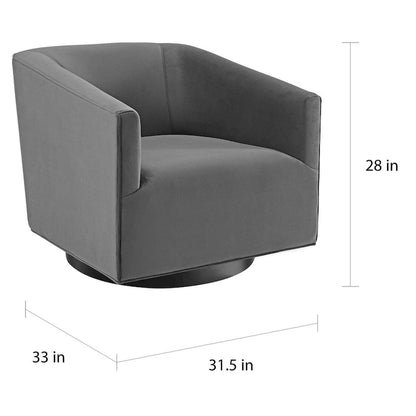 Fauteuil pivotant Twist Performance en velours (lot de 2)