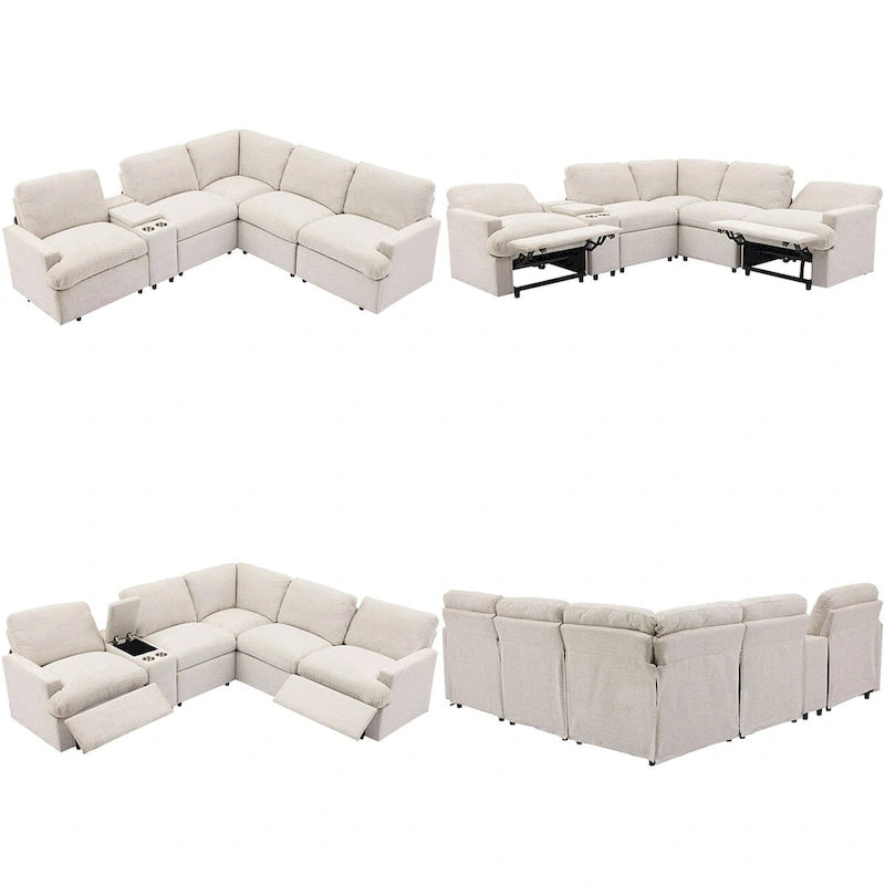 Canapé d'angle inclinable électrique pour home cinéma