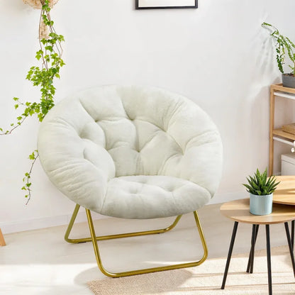 Fauteuil d'appoint confortable en lin capitonné, canapé-fauteuil de lecture pour salon, chambre