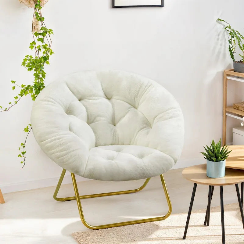 Fauteuil d'appoint confortable en lin capitonné, canapé-fauteuil de lecture pour salon, chambre