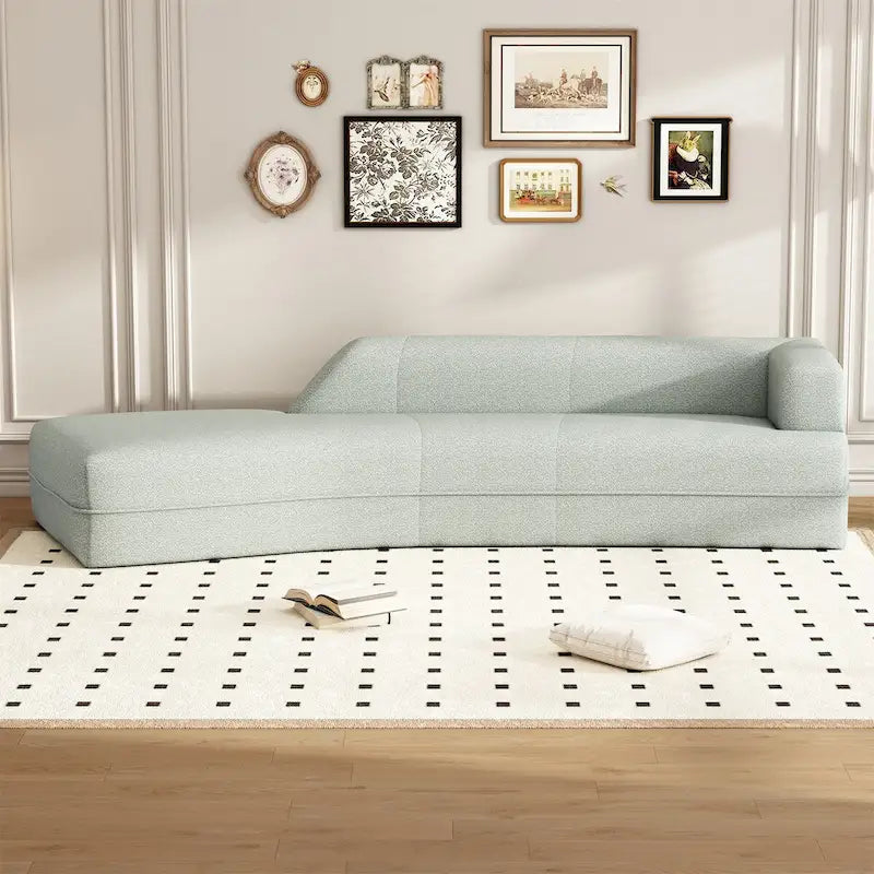 Chaise longue incurvée, canapé d'intérieur moderne