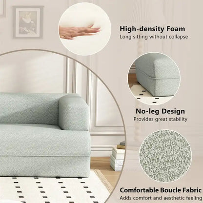 Chaise longue incurvée, canapé d'intérieur moderne