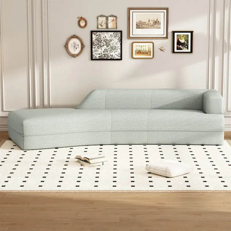 Chaise longue incurvée, canapé d'intérieur moderne