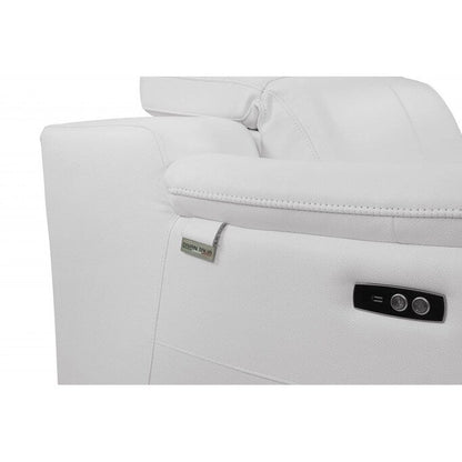 Ensemble de sièges d'intérieur HomeRoots deux pièces en cuir italien blanc pour cinq personnes