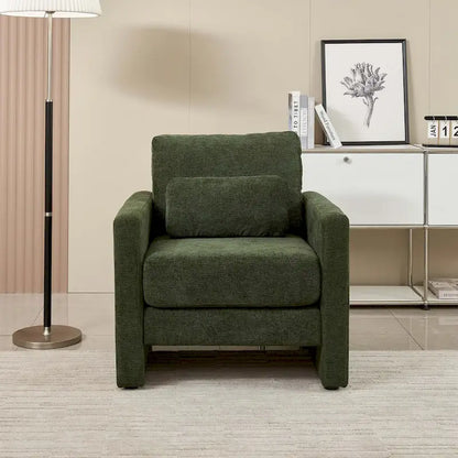 Fauteuil d'appoint moderne en chenille pour salon