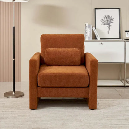 Fauteuil d'appoint moderne en chenille pour salon