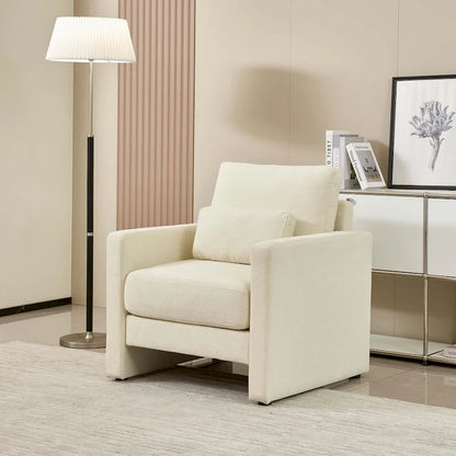 Fauteuil d'appoint moderne en chenille pour salon