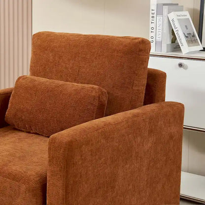 Fauteuil d'appoint moderne en chenille pour salon