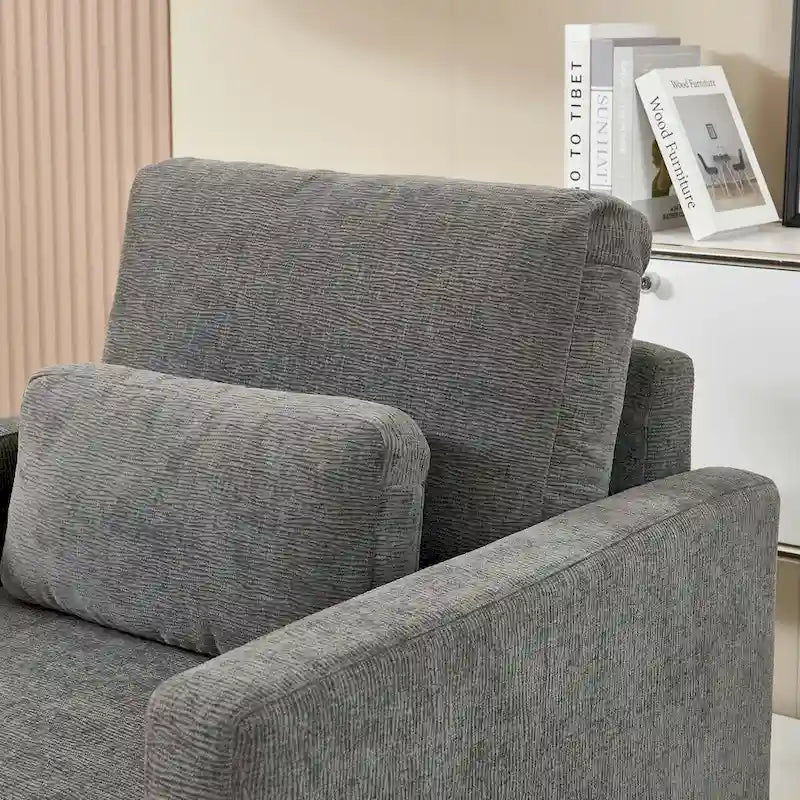 Fauteuil d'appoint moderne en chenille pour salon