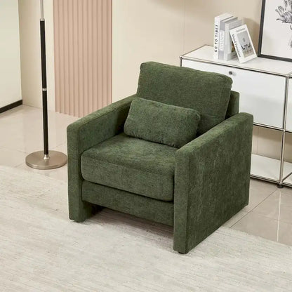 Fauteuil d'appoint moderne en chenille pour salon