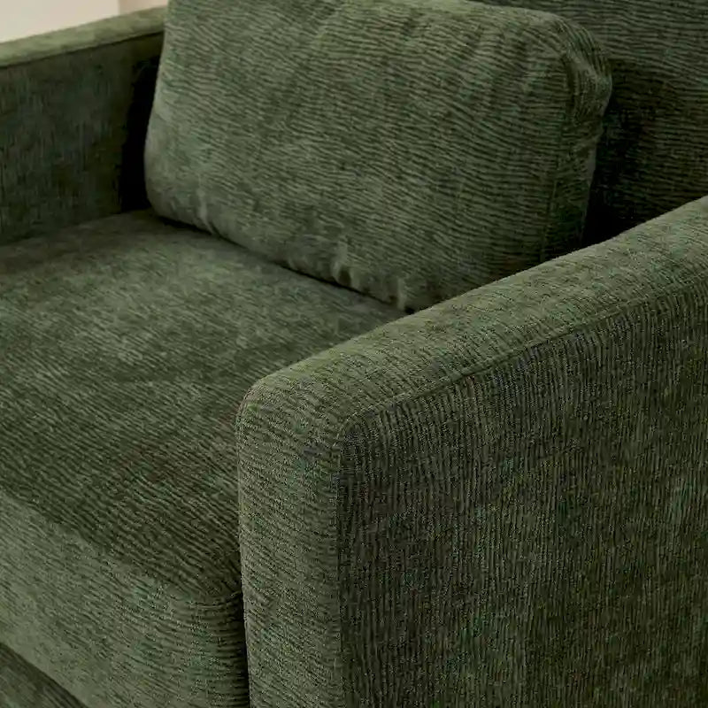 Fauteuil d'appoint moderne en chenille pour salon