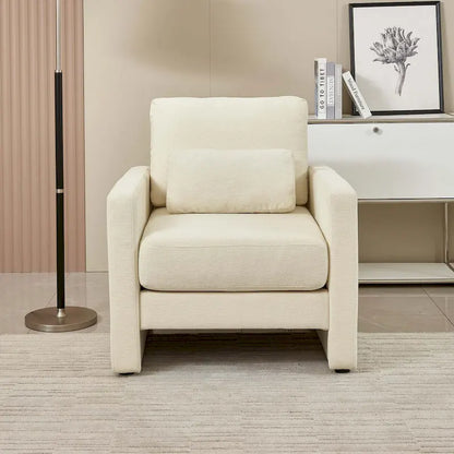 Fauteuil d'appoint moderne en chenille pour salon