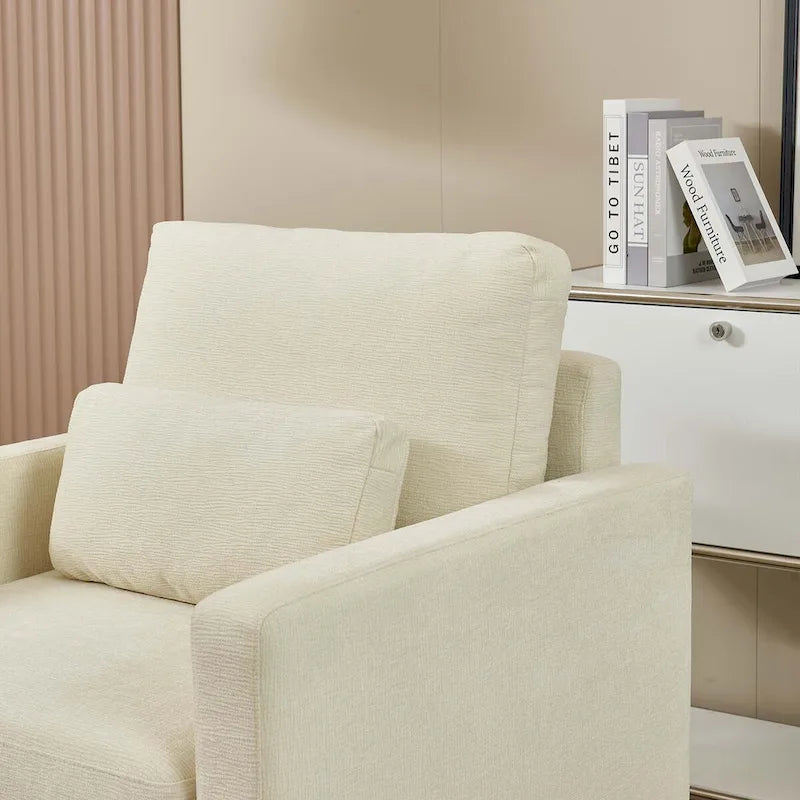 Fauteuil d'appoint moderne en chenille pour salon
